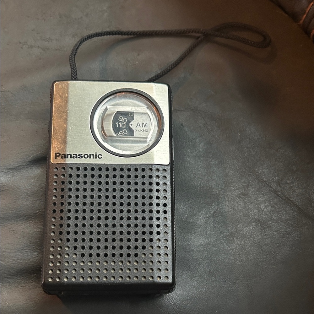 Panasonic Silver and Black Portable AM Radio